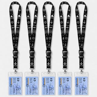 Avorast 5 Pack Cruise Lanyards for Ship Cards, Cruise Essentials 2026 for Carnival, Royal Caribbean, NCL, Lanyards for ID Badges with Detachable Buckle & Waterproof ID Badge Holders (Mix)