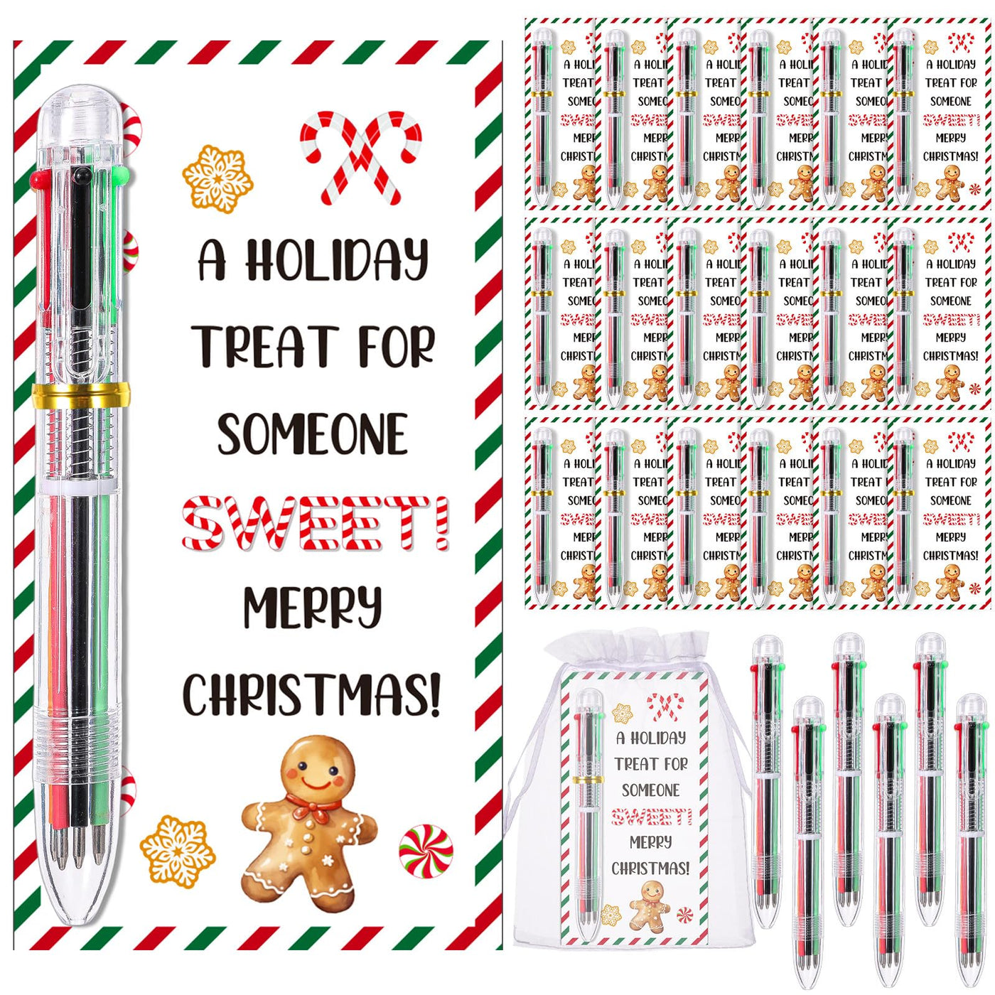 Marspark 30 Set Welcome Back to School Gifts Bulk Ballpoint Pens and Greeting Cards Set with Bags Twist Ties Composition First Day of School Gifts for Teacher Student Classroom Party Favors Supplies