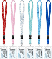 6 Pack Lanyards for Cruise Ship Cards with Waterproof ID Card Badge Holders for Royal Caribbean Cruise Essentials 2026（Ocean）