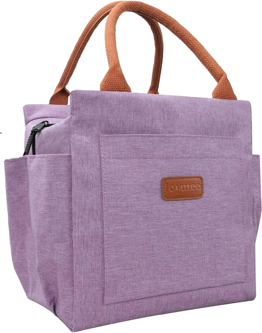 Joymee Lunch Bag Women, Reusable Leakproof Insulated Lunch Box- Purple | Large Capacity, Bottle Holder & Side Pockets, Leakproof Insulated Design, for Work, Travel, Picnic, for Adult