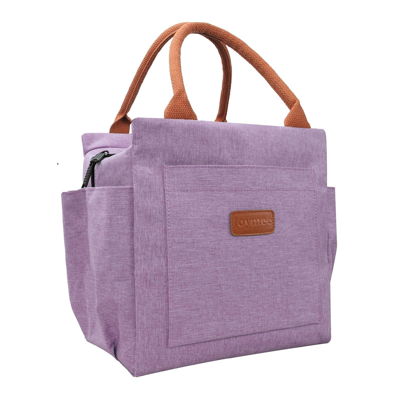 Joymee Lunch Bag Women, Reusable Leakproof Insulated Lunch Box- Purple | Large Capacity, Bottle Holder & Side Pockets, Leakproof Insulated Design, for Work, Travel, Picnic, for Adult