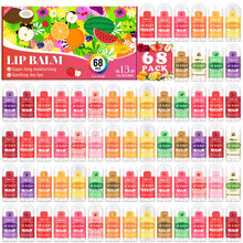 Mini Lip Balm 25 Pack, Natural Lip Balms with Vitamin E and Coconut Oil. Moisturizes for Dry Lips, Perfect for Christmas Gifts, Party Favors, Gift Bags and Small Gifts-13 Flavors