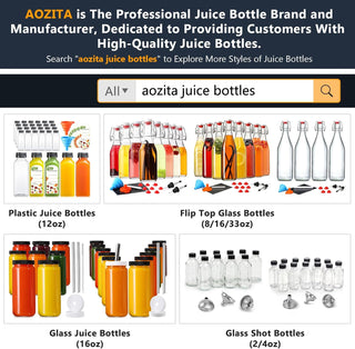 24 PACK, 12 OZ Reusable Thicker Plastic Juice Bottles with Caps, Plus 24 Labels & 2 Funnels - Clear Juicing Bottles for Juice, Smoothies, Ginger, Tea, Coffee -Food Grade & Travel Leakproof & Freezable