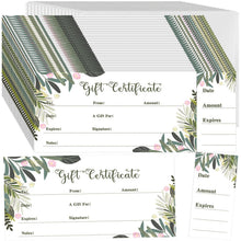 Nuanchu 100 Sets Gift Certificates for Business Christmas Blank Gift Certificate Cards Vouchers Coupon Card with 100 Envelopes for Salon Spa Restaurants Birthday, 4.7 x 2.4 in (Wood Color,Classic)