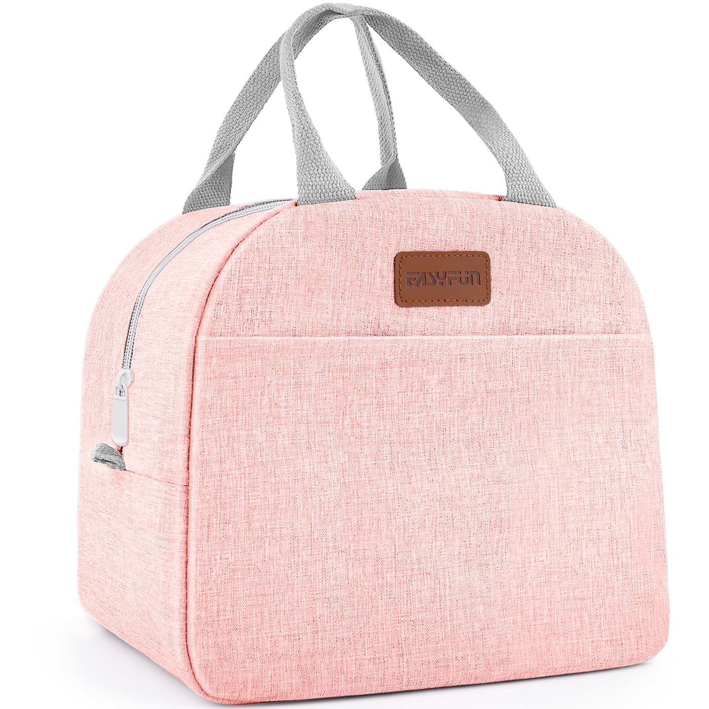 Lunch Bag for Women & Men Adult Insulated Lunch Box, Small Leakproof Cooler Food Lunch Containers Reusable High Capacity Lunch Tote Bags for Work, Travel, Outdoor (Grey)