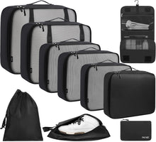 BAGAIL 6 Set/8 Set/10 Set Packing Cubes Various Sizes Packing Organizer for Travel Accessories Luggage Carry On Suitcase