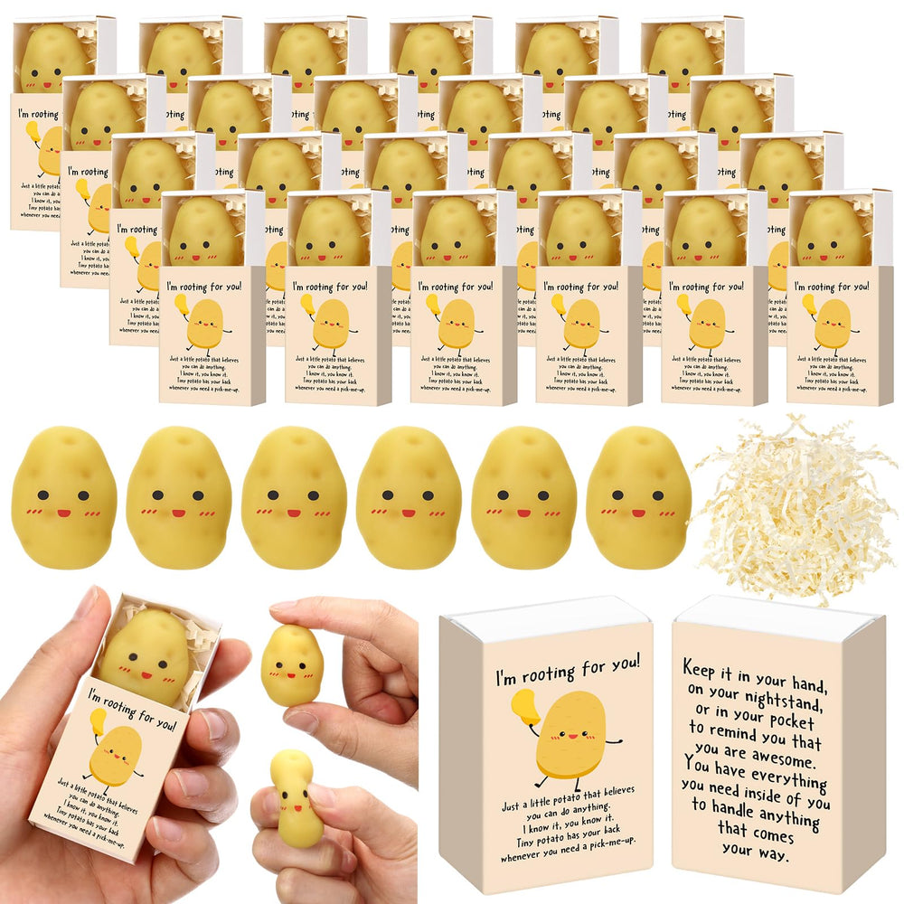 Wettarn 75 Sets Appreciation Gifts Cute Stress Balls with Support Boxes Bulk Party Favors for Employee Coworker Team Group Stuffers Office Prizes Positive Desk Decor