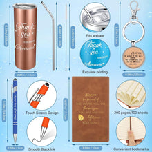 Ireer Employee Appreciation Gifts Thank You Teacher Gifts 20 oz Insulated Tumbler Keychain Pen Notepad(Vibrant Colors,8 Sets)
