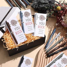 Sayglossy 25 Sets You Rock Pens Gifts Bulk Employee Appreciation Gifts Ballpoint Pens and Inspirational Card for Graduation Teacher Students Father Day Team Office Coworker Staff