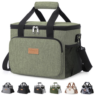 Lifewit Medium Lunch Bag, Insulated Lunch Box, Soft Cooler Cooling Tote for Adult Men Women, Black 12-Can (9L)