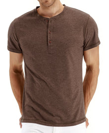 Sailwind Mens Henley Short Sleeve T-Shirt Cotton Casual Shirt