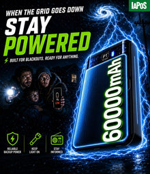 Portable Charger Power Bank - 60,000mAh Battery Pack, 22.5W Fast Charging Phone Charger Attached USB-C/iOS/Micro-USB Cable, Powerbank for iPhone 17 16 15 14 13 Samsung, for Travel Camping Essentials