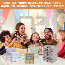 Dunzoom 40 Pcs Welcome Back to School Gifts Bulk Spiral Notebooks with Sticky Notes Motivational Pens First Day of School Notepads Party Favor for Teacher Student Classroom(Terrazzo Tones,Multicolor)