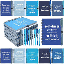 10 Sets/20 Pcs Employee Appreciation Gifts Bulk – Inspirational Notebooks with Motivational Pens, Small Notepads for Coworkers, Office Staff, Team, Volunteer, Nurse, Teachers, Housekeeping (Blue)