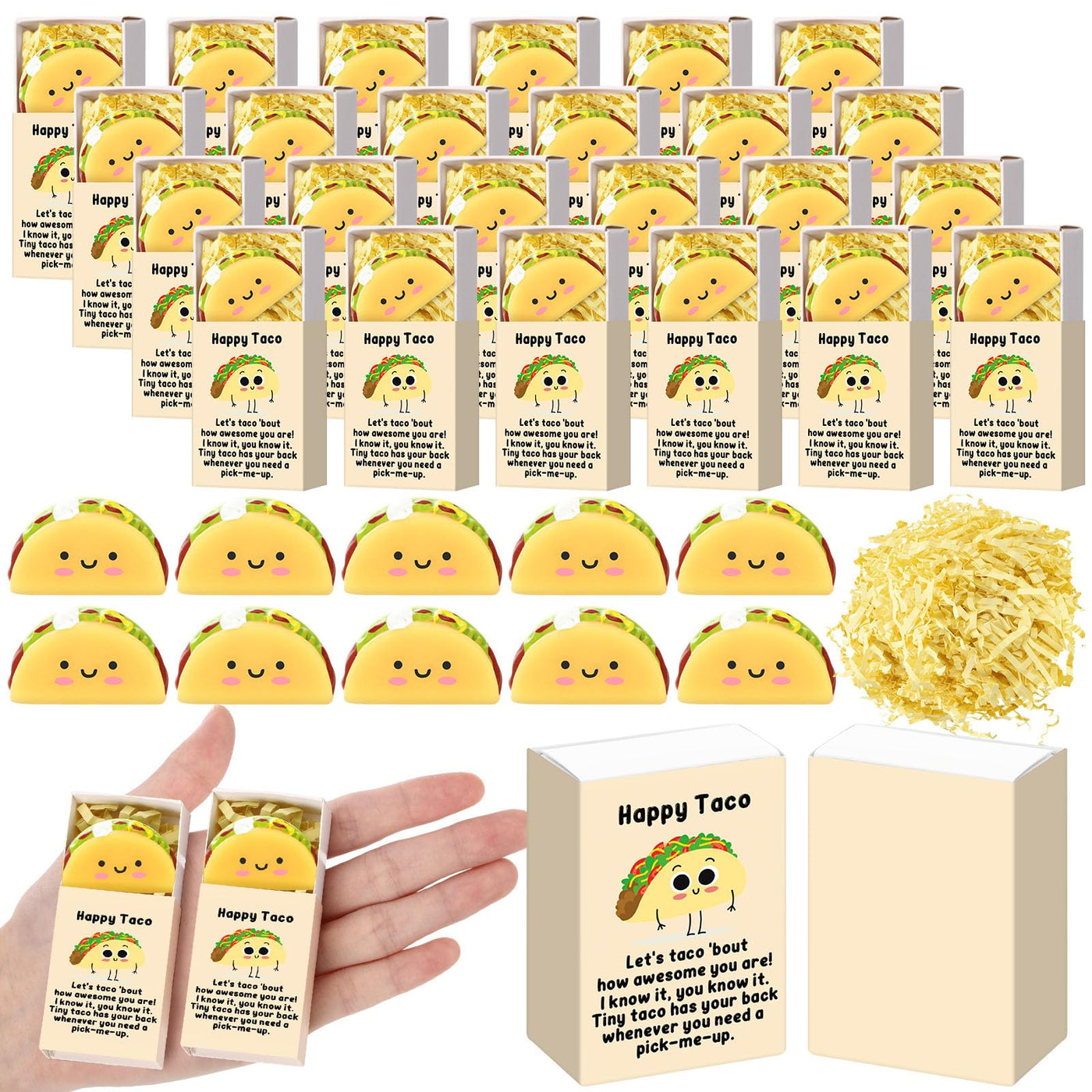 Wettarn 75 Sets Appreciation Gifts Cute Stress Balls with Support Boxes Bulk Party Favors for Employee Coworker Team Group Stuffers Office Prizes Positive Desk Decor