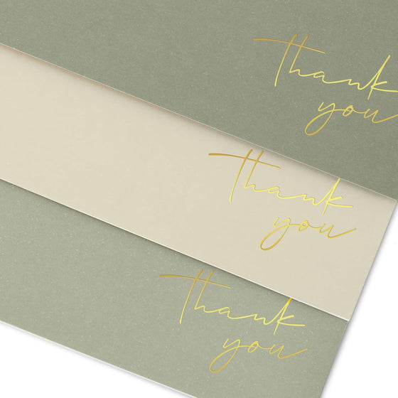 Beautiful Thank You Cards Set of 30 With Envelopes and Stickers - Elegant Blank Cards For Personalized Notes - Perfect Bulk Stationary Set For All Occasions incl. Weddings, Business & Baby Showers - hover image