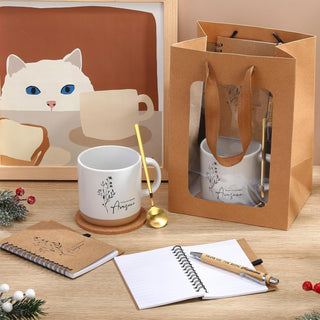 Vesici Thank You Gifts Set Employee Appreciation Gifts Coffee Mug with Spoon Inspirational Journal Notebook Ballpoint Pen Present Set for Team Coworker Staff Teacher Nurse CNA Week(36 Pcs)