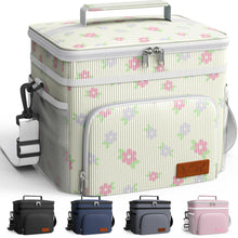 HOTOR Insulated Lunch Box for Men & Women - Leak-Proof Cooler Lunch Bag with 4 Pockets, Adjustable Strap, Ideal for Work, Picnic, Travel - Medium, Black, 10.2"×6.9"×8.5"