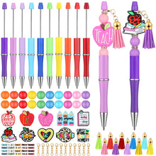 Jetec 10 Sets Teacher Beadable Pen Kit DIY Teacher Pen Gifts First Day of School Appreciation Gifts for School Team Staff Coworker Office Supplies