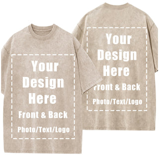 Custom T Shirts Front Back for Men Women Personalized T-Shirt Add Your Own Design with Image Text Logo Tee Tops
