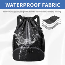 JELUTAR Drawstring Backpack Gym Bag with Shoes Compartment for Soccer, Basketball, Swim, Water-Resistant String Backpack Beach Cinch for Women Men