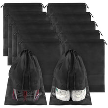 COIDEA, Waterproof Travel Drawstring Shoe Bags for Packing, Storage, Travel Essentials for Men and Women, 15.7 x 11.8 inches, Clear, 5 pieces