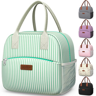 HOTOR Lunch Bag for Women & Men - Wear-Resistant Insulated Lunch Box with Large Capacity, Multi-Functional Cooler Bag for Office, Picnic, Black, 10L,10.60" x 5.90" x 9.50"