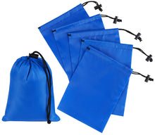 PALTERWEAR Drawstring Bag with Toggle - Nylon Cinch and Ditty Pouch - Six Pack (Black, 6 x 8 Inch, Set of 6)