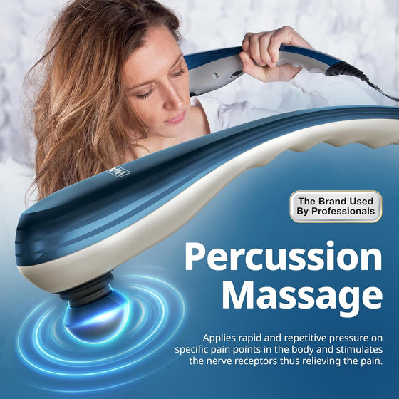 Wahl Deep Tissue Corded Long Handle Percussion Massager, Handheld Therapy with Variable Intensity to Relieve Pain in the Back, Neck, Shoulders, Muscles, & Legs, FSA Eligible, Model 4290-300 - hover image