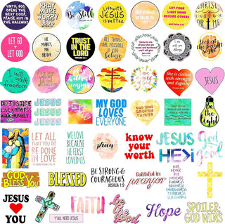 220Pcs Inspirational Christian Stickers Bulk, Vinly Waterproof Bible Verse Jesus Stickers for Water Bottles Laptop Scrapbook Journaling, Religious Faith Decals for Adults Teens Kids, Christian Gifts
