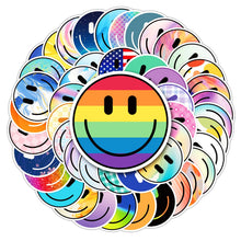 50PCS Smiling Stickers, Cute Water Bottle Stickers for Kids, for Teaching Rewards, Notebooks, Stationery, Luggage, Cartoon PVC Happy Stickers