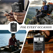 Personalized Custom Flask for Men, 8oz Engraved Stainless Steel Hip Flask with Photo & Text, Customized Liquor Flask for Dad, Husband, Groomsmen (custom flask 2)