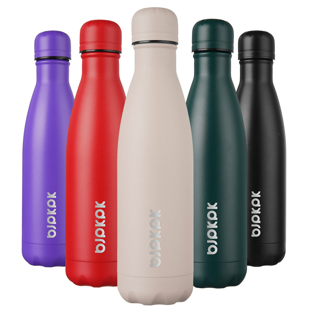BJPKPK 17oz Insulated Water Bottles Stainless Steel Sports Water Bottles Keep Cold and Hot for Travel Dishwasher Safe,Olive Green