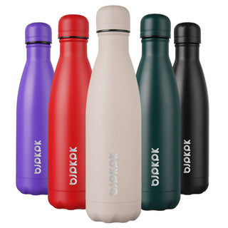 BJPKPK 17oz Insulated Water Bottles Stainless Steel Sports Water Bottles Keep Cold and Hot for Travel Dishwasher Safe,Olive Green