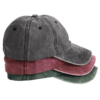 MEINICY 3 Packs Washed-Cotton Plain Baseball Cap, Vintage Adjustable Dad Hats Gift for Men/Women,Unstructured