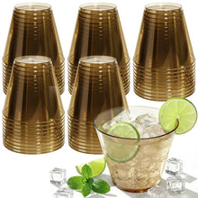 9 oz Clear Plastic Cups Green Plastic Disposable Cups for Cocktail 50 Pack Fancy Cocktail Cup for Party Stemless Wine Glasses for Wedding Graduation Birthday World Cup