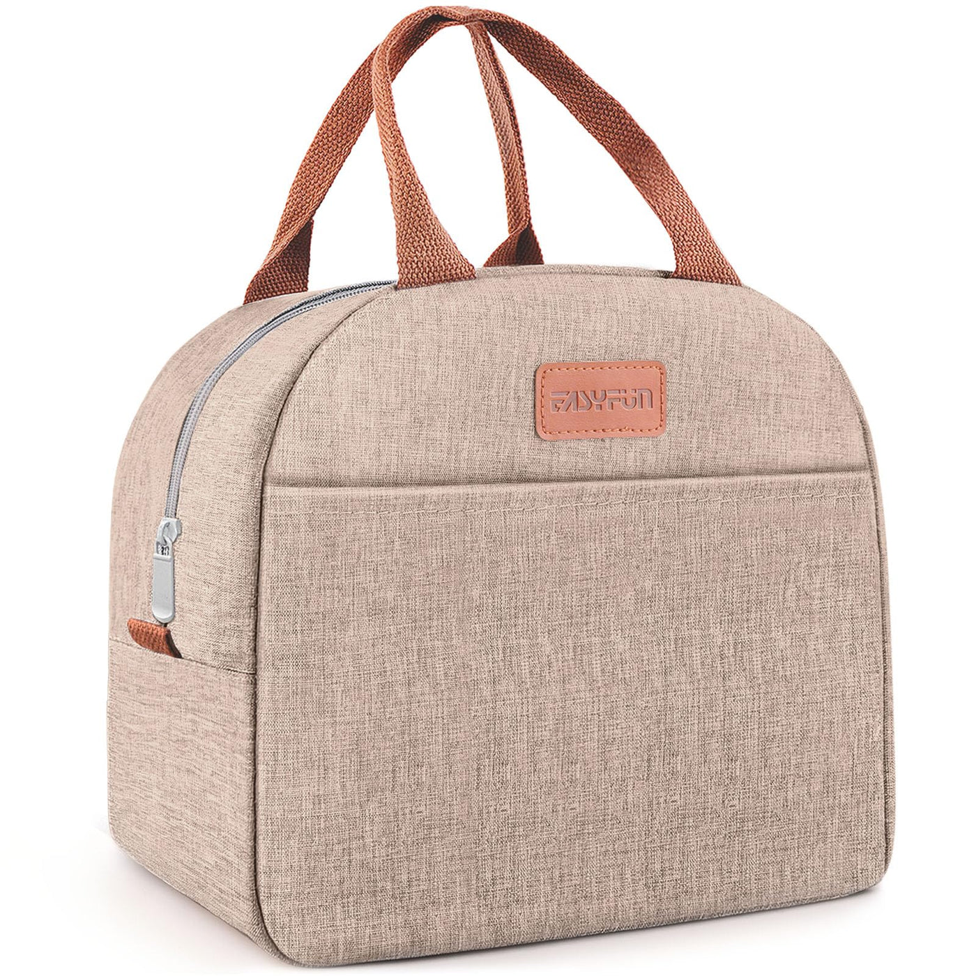 Lunch Bag for Women & Men Adult Insulated Lunch Box, Small Leakproof Cooler Food Lunch Containers Reusable High Capacity Lunch Tote Bags for Work, Travel, Outdoor (Grey)