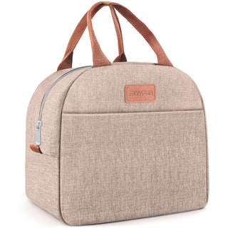 Lunch Bag for Women & Men Adult Insulated Lunch Box, Small Leakproof Cooler Food Lunch Containers Reusable High Capacity Lunch Tote Bags for Work, Travel, Outdoor (Grey)