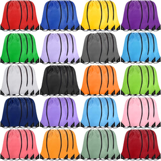Grneric Drawstring Backpack Bulk 6 PCS, Drawstring Bags String Backpack Cinch Sack Gym Bags for Sport Trip Beach Swimming, 6 Color