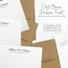 Personalized Note Cards – Custom Flat Stationery Set with Name – Personalized Thank You Cards – Elegant Personalized Stationery for Women (Allison Christie)