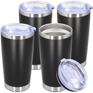 20oz Tumbler Stainless Steel Tumbler Cup with Lid Vacuum Insulated Double Wall Travel Mug, Durable Powder Coated Travel Coffee Tumbler Mug for Hot & Cold Drinks, Purple,1 Pack