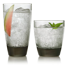 Libbey Ascent Tumbler and Rocks Drinking Glasses Set of 16, Glass Drinking Glasses with Curvature, Versatile Glassware Set for Parties and More