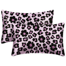 EXQ Home Silky Satin Pillowcase for Hair and Skin,Printed Pillow Cases Standard Size Set of 2 Satin Pillow Case 2 Pack with Envelope Closure(Ink Leaf, 20x26)