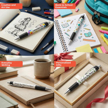 Personalized Ballpoint Pens, Customizable Writing Pens with Photo, Name or Text, Black Ink, Rubber Grip, Retractable, White, for Desk Accessories, Gifts, Party Favors, School Supplies