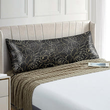EXQ Home Silky Satin Pillowcase for Hair and Skin,Printed Pillow Cases Standard Size Set of 2 Satin Pillow Case 2 Pack with Envelope Closure(Ink Leaf, 20x26)
