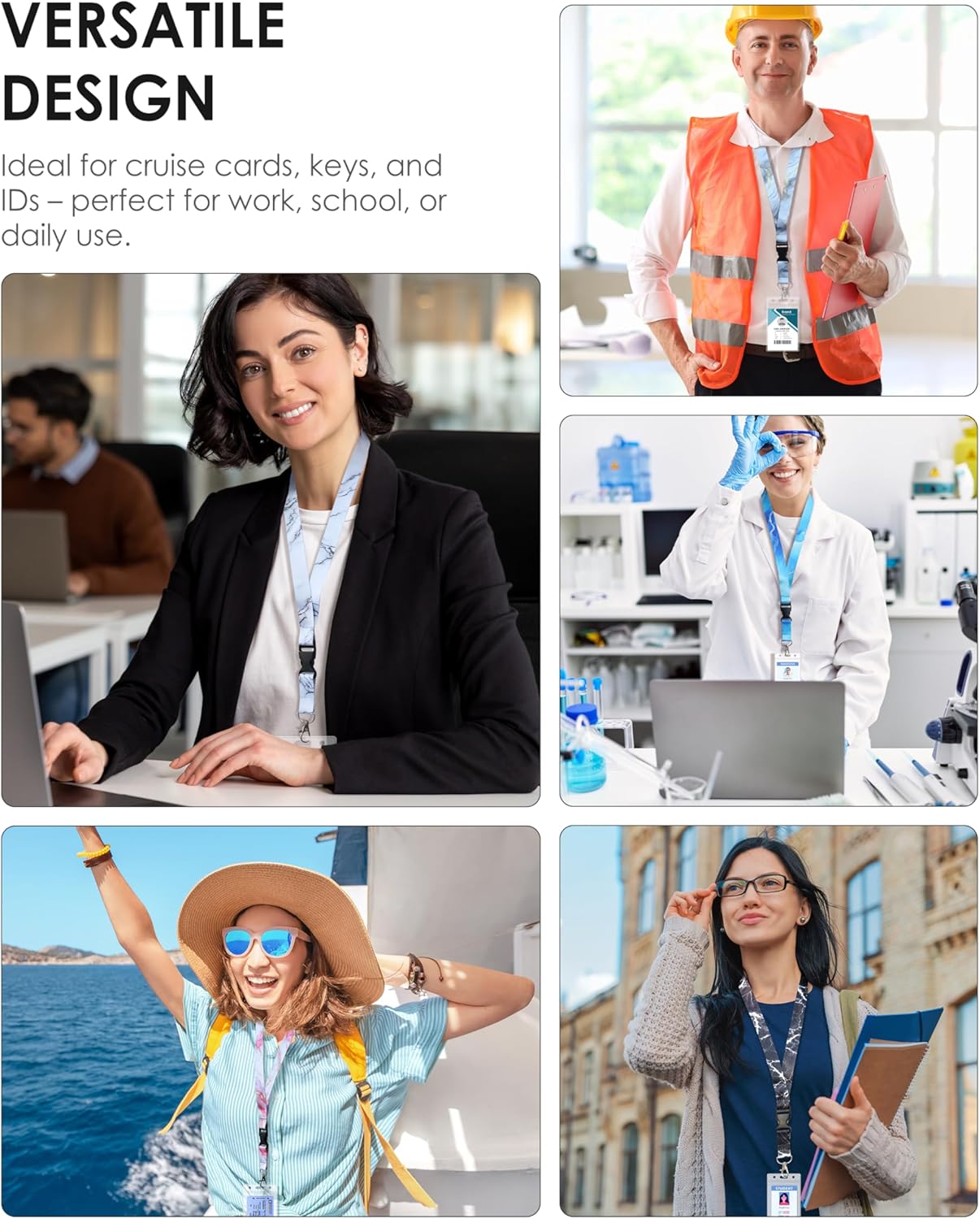 Avorast 5 Pack Cruise Lanyard for Ship Cards with Marble Pattern Cute Cruise Ship Lanyards with Waterproof ID Badge Holders for Keys, Cards Cruise Essentials for All Cruise Ships 2026, Mixed