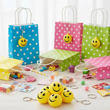 Blulu 20 Pack Smile Stress Balls Keychains Mini Foam Ball Keychains Yellow Stress Relief Gifts for Party Favors, School Carnival Reward, Birthday Party Supplies, Goodie Bag Stuffers