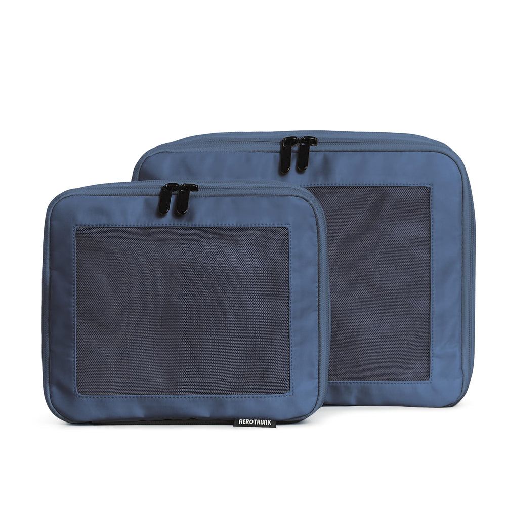 Aerotrunk Compression Packing Cubes for Travel - Luggage Organizer Bags - Double Zipper Packing Cubes for Suitcases (6-Pack, Beige)