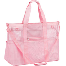 Fammart Mesh Beach Bag for Women, Large Beach Toy Pool Bag with Zipper Pocket, SandProof Cruise Essentials 2026 Family Travel