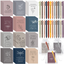 Mooliwe 24 Pcs Positive Affirmation Gift Set Gratitude Notebooks with Pens Small Bags Motivational Encouragement Notepads Daily Affirmations Journal for Women Stress Relief Self Care (Watercolor)